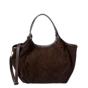 Persaman New York Jade16 Suede Tote, Brown